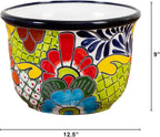 Handcrafted Talavera Ceramic Planter Pot (12.5 Inch)