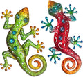 Handcrafted Metal Gecko Wall Art Set (2-Piece)