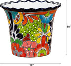 Handcrafted Talavera Ceramic Planter (12 Inch)