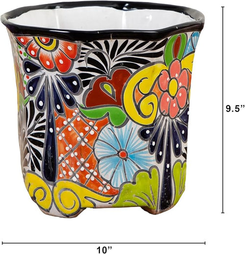Handcrafted Talavera Ceramic Planter (10 Inch)