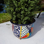 Handcrafted Talavera Ceramic Planter Pot (12.5 Inch)