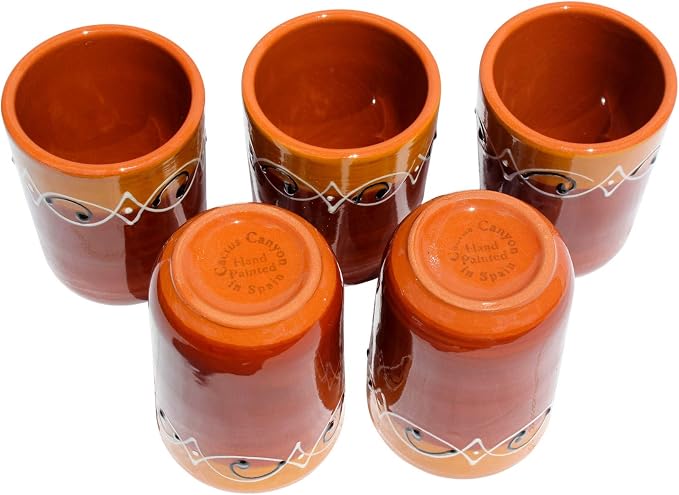 Handcrafted Terracotta Cup Set (5-Piece)