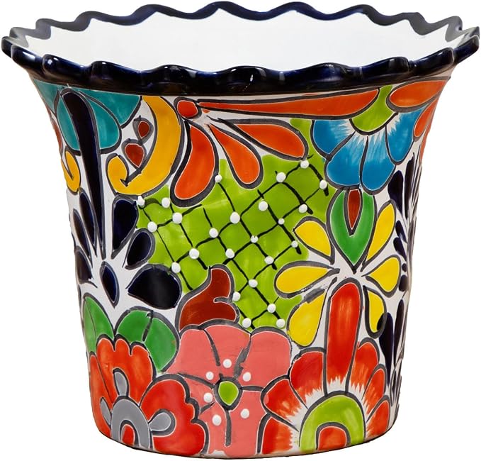 Handcrafted Talavera Ceramic Planter (12 Inch)