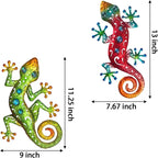Handcrafted Metal Gecko Wall Art Set (2-Piece)