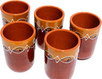 Handcrafted Terracotta Cup Set (5-Piece)